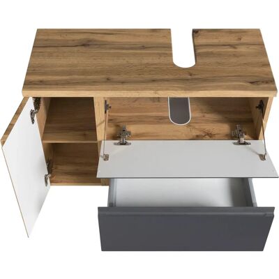 WELLTIME Sölden Badschrank - Matt grau - 85x56x35 cm WELLTIME Sölden Badschrank - Matt grau - 85x56x35 cm