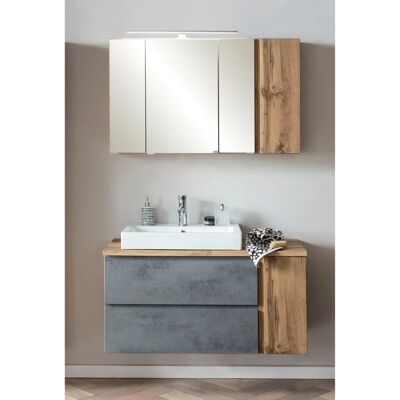 HELD MÖBEL Sölden Badezimmer-Set - Grau (oxid beton) - Badmöbel-Set HELD MÖBEL Sölden Badezimmer-Set - Grau (oxid beton) - Badmöbel-Set