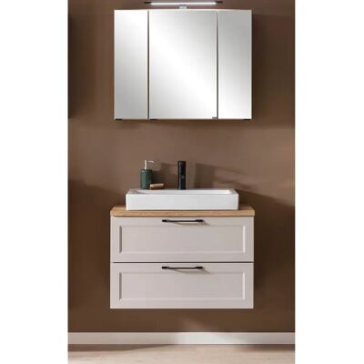 Badmöbel-Set WELLTIME Lana - 80cm, braun (Kaschmir) - MDF, 2-teilig Badmöbel-Set WELLTIME Lana - 80cm, braun (Kaschmir) - MDF, 2-teilig