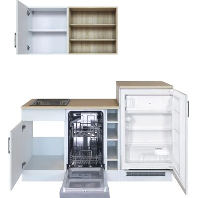 Kochstation KS-Mali - Komplett Küchen-Set mit Eiche Sonoma Arbeitsplatte Kochstation KS-Mali - Komplett Küchen-Set mit Eiche Sonoma Arbeitsplatte