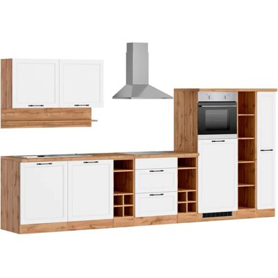 Kochstation Lana Weiße Komplettküche - Induktion 360cm Kochstation Lana Weiße Komplettküche - Induktion 360cm