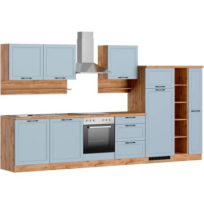 Kochstation KS-Lana - Blaue Küche - 360cm x 60cm x 200cm Kochstation KS-Lana - Blaue Küche - 360cm x 60cm x 200cm
