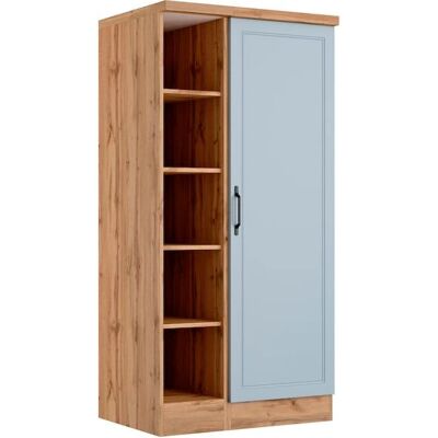 Kochstation KS-Lana Vorratsschrank - Blau & Wotaneiche Kochstation KS-Lana Vorratsschrank - Blau & Wotaneiche
