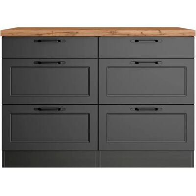 Held Möbel Lana Küchenschrank - Grau MDF, 120cm Held Möbel Lana Küchenschrank - Grau MDF, 120cm