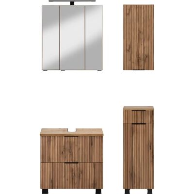 WELLTIME Trento Badezimmer-Set - Verstellbare Regale, LED-Beleuchtung, Made in Germany WELLTIME Trento Badezimmer-Set - Verstellbare Regale, LED-Beleuchtung, Made in Germany