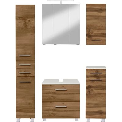 WELLTIME Trento Badezimmer-Set - Weiß, 120cm, MDF, Modern WELLTIME Trento Badezimmer-Set - Weiß, 120cm, MDF, Modern
