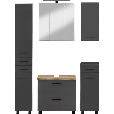 WELLTIME Trento Badezimmer-Set - Moderne Graufamilie WELLTIME Trento Badezimmer-Set - Moderne Graufamilie