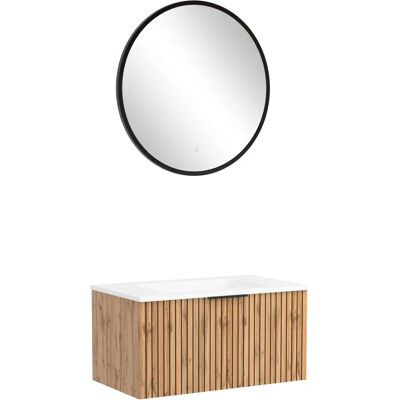 WELLTIME Carlton Badezimmer-Set - Verstellbarer Spiegel & Waschbecken WELLTIME Carlton Badezimmer-Set - Verstellbarer Spiegel & Waschbecken
