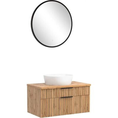WELLTIME Carlton Badezimmermöbel-Set - Modern Streifenmuster WELLTIME Carlton Badezimmermöbel-Set - Modern Streifenmuster