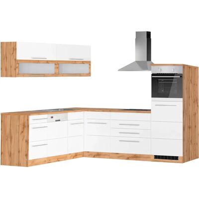 Kochstation KS-Wien Eckküchen-Set - 220cm x 200cm - Weiß Kochstation KS-Wien Eckküchen-Set - 220cm x 200cm - Weiß