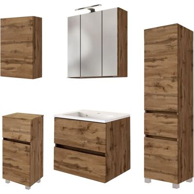 WELLTIME Badezimmermöbel-Set - 3/5tlg. Baabe Waschtisch & Spiegelschrank WELLTIME Badezimmermöbel-Set - 3/5tlg. Baabe Waschtisch & Spiegelschrank