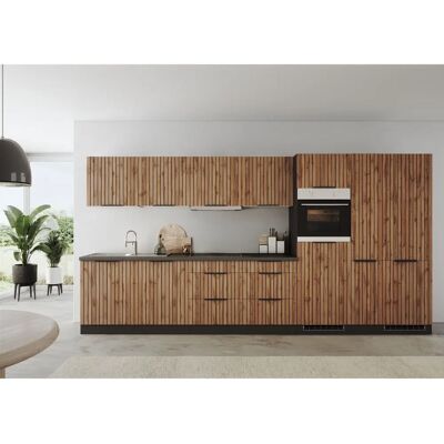 Kochstation Lagos Küchen-Set - 390cm Breit mit Geräten Kochstation Lagos Küchen-Set - 390cm Breit mit Geräten