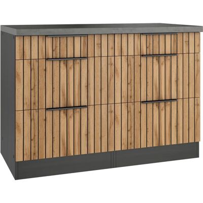 Kochstation KS-Lagos - 180x60x86cm Küchenunterschrank Kochstation KS-Lagos - 180x60x86cm Küchenunterschrank