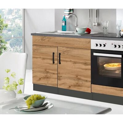 Kochstation KS-Toronto - graphitgrau - 100 cm x 60 cm x 85 cm - Küchenmodul Kochstation KS-Toronto - graphitgrau - 100 cm x 60 cm x 85 cm - Küchenmodul