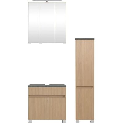 WELLTIME - KA210002 - Eiche hell - Bathroom cabinet set WELLTIME - KA210002 - Eiche hell - Bathroom cabinet set