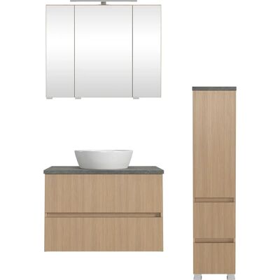 WELLTIME - Set 110 cm breit - Eiche hell - Bathroom cabinet set WELLTIME - Set 110 cm breit - Eiche hell - Bathroom cabinet set