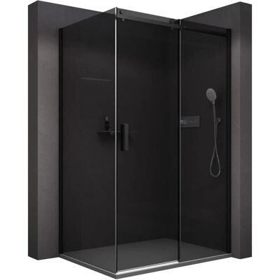 Bernstein - Cabine de douche d'angle - Noir mat - Verre 6/8mm - Publicité Bernstein - Cabine de douche d'angle - Noir mat - Verre 6/8mm - Publicité