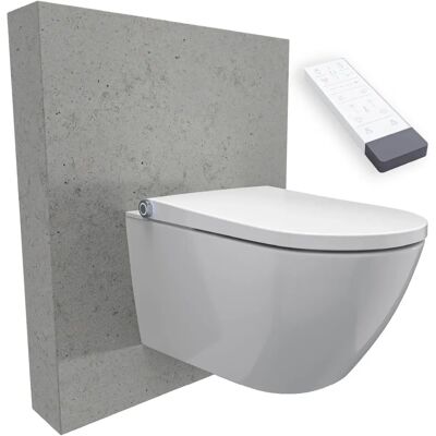 Bernstein - WC mit Bidet, beheiztem Sitz, Fernbedienung, Filter, Trockner - 59,3x38,4x30cm - 1102premium Bernstein - WC mit Bidet, beheiztem Sitz, Fernbedienung, Filter, Trockner - 59,3x38,4x30cm - 1102premium