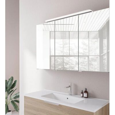Armoire suspendue avec miroir Bernstein Neo - Éclairage LED et prise - 3 portes - Publicité Armoire suspendue avec miroir Bernstein Neo - Éclairage LED et prise - 3 portes - Publicité