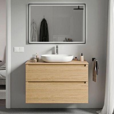 Bernstein Vireo 80cm - Color personalizable: roble Honeygold - Mueble de baño Bernstein Vireo 80cm - Color personalizable: roble Honeygold - Mueble de baño
