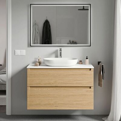 Bernstein Mueble bajo lavabo vireo 80cm - Honeygold oak - Diseño moderno Bernstein Mueble bajo lavabo vireo 80cm - Honeygold oak - Diseño moderno