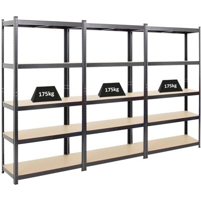 PROREGAL - RAGNAR - 180x90x40 cm - 3 niveaux - Étagère de rangement - Publicité PROREGAL - RAGNAR - 180x90x40 cm - 3 niveaux - Étagère de rangement - Publicité
