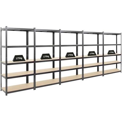 PROREGAL - RAGNAR - Noir - 180x90x40 cm - étagère de rangement - Publicité PROREGAL - RAGNAR - Noir - 180x90x40 cm - étagère de rangement - Publicité