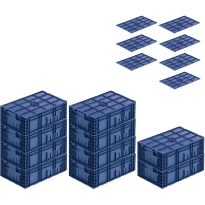 PROREGAL - 10x VDA KLT - Blau - Storage Box PROREGAL - 10x VDA KLT - Blau - Storage Box