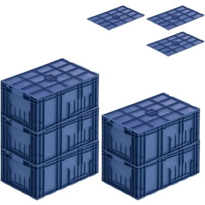 PROREGAL - 5x VDA KLT - Blau - 48L - Transportbox PROREGAL - 5x VDA KLT - Blau - 48L - Transportbox