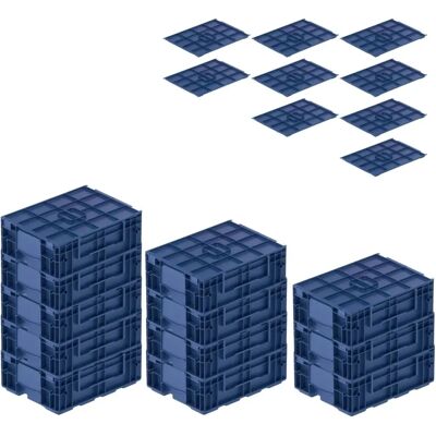 PROREGAL - 12x VDA KLT - Blau - 10L - Transportbox PROREGAL - 12x VDA KLT - Blau - 10L - Transportbox