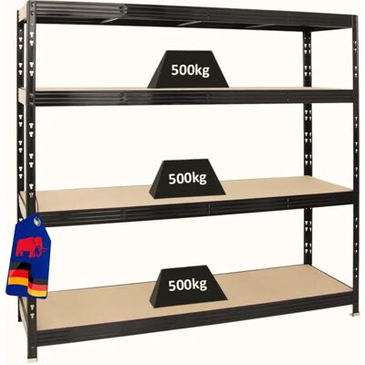 PROREGAL - RHINO - Schwarz - 180x200x60 cm - Shelving unit PROREGAL - RHINO - Schwarz - 180x200x60 cm - Shelving unit