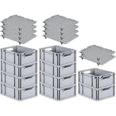 PROREGAL - NextGen Grip - Grau - 170x300x400mm - Euro Bin PROREGAL - NextGen Grip - Grau - 170x300x400mm - Euro Bin