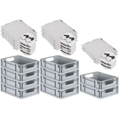 PROREGAL NextGen Economy - Grau - 12x30x40 cm - Plastic Euro bin PROREGAL NextGen Economy - Grau - 12x30x40 cm - Plastic Euro bin