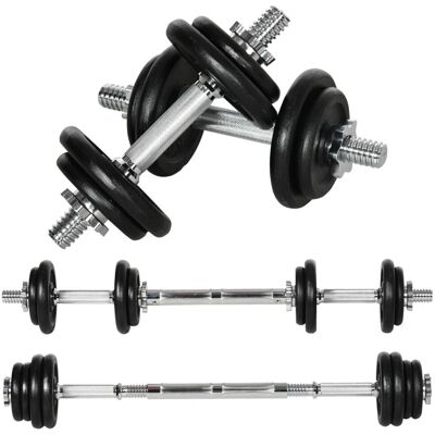 Homcom Hantel-Set - Schwarz - Fitnessgeräte Homcom Hantel-Set - Schwarz - Fitnessgeräte