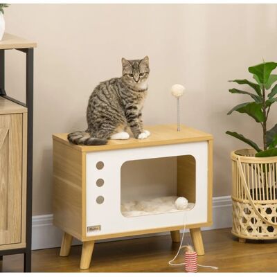 PawHut - Katzenhaus TV-Design - Cat House PawHut - Katzenhaus TV-Design - Cat House