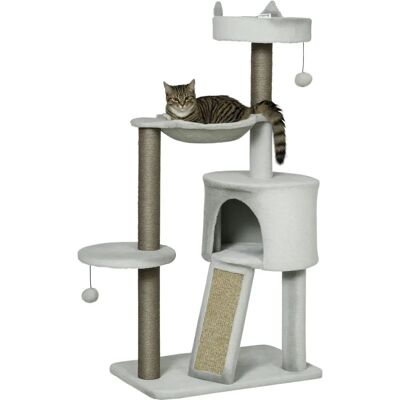 PawHut - 60x40x113 cm - Vaaleanharmaa - Kissojen puu PawHut - 60x40x113 cm - Vaaleanharmaa - Kissojen puu