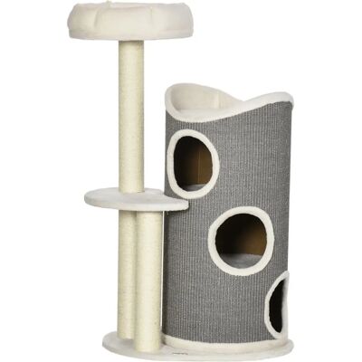 Albero per Gatti PawHut 109cm con Tiragraffi e Lettino - Albero per Gatti Albero per Gatti PawHut 109cm con Tiragraffi e Lettino - Albero per Gatti