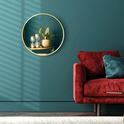 Lustro łazienkowe LED kleankin 50cm okrągłe z pamięcią - Lustro łazienkowe Lustro łazienkowe LED kleankin 50cm okrągłe z pamięcią - Lustro łazienkowe