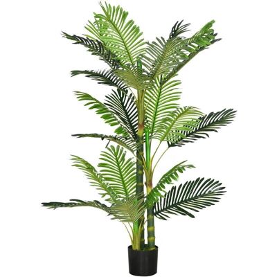 HOMCOM Pianta artificiale - Palma, Cemento, Verde, 150cm HOMCOM Pianta artificiale - Palma, Cemento, Verde, 150cm