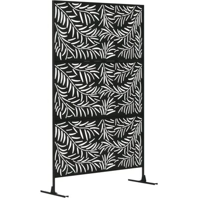 Outsunny Czarny Panel Ogrodowy ze Stali - 122x198 cm Outsunny Czarny Panel Ogrodowy ze Stali - 122x198 cm