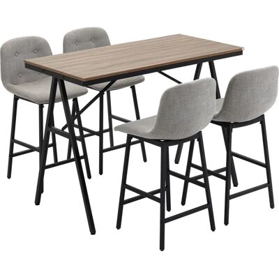 HOMCOM 5-tlg. Bartisch mit Barhocker Set HOMCOM 5-tlg. Bartisch mit Barhocker Set