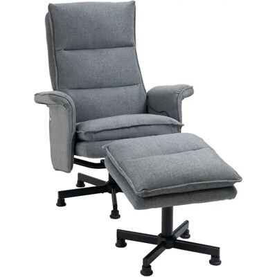HOMCOM - Massagesessel mit Fußhocker - Grau - Massage chair HOMCOM - Massagesessel mit Fußhocker - Grau - Massage chair