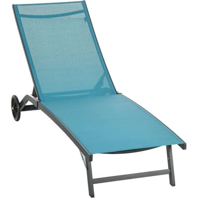 Regulowana leżanka Outsunny - Lekka aluminiowa konstrukcja, Oddychająca siatka, UV odporny - 195x165x102cm Regulowana leżanka Outsunny - Lekka aluminiowa konstrukcja, Oddychająca siatka, UV odporny - 195x165x102cm