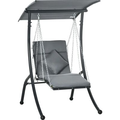 Outsunny Hollywoodschaukel Dunkelgrau Stahl Garden Swing Outsunny Hollywoodschaukel Dunkelgrau Stahl Garden Swing