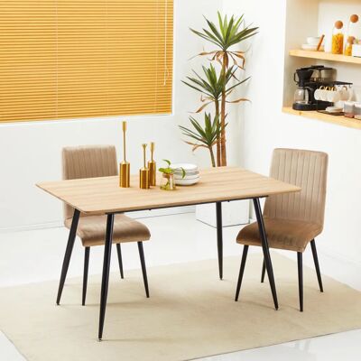 HOMCOM Esstisch mit Stahlbeinen - 140x80x76cm - Natur HOMCOM Esstisch mit Stahlbeinen - 140x80x76cm - Natur