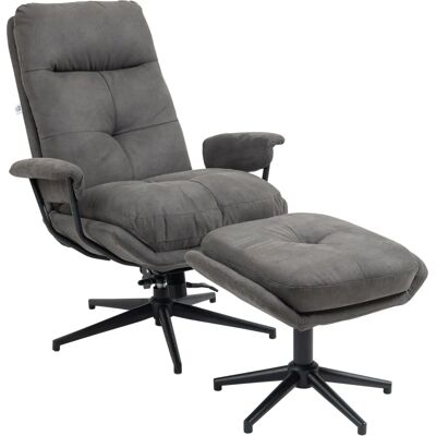 Sillón relax HOMCOM con otomana - Respaldar ajustable Sillón relax HOMCOM con otomana - Respaldar ajustable