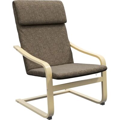 HOMCOM Braun Leinen Sessel - Wohnzimmer, Büro HOMCOM Braun Leinen Sessel - Wohnzimmer, Büro