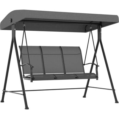 Outsunny - Hollywood Swing 3-Seater - Metal - Texteline - Outdoor Swing Outsunny - Hollywood Swing 3-Seater - Metal - Texteline - Outdoor Swing
