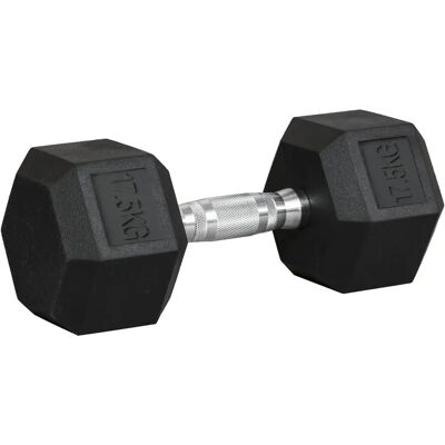 HOMCOM Raskas valurautainen kuusikulmainen käsipaino 17,5kg - Fitness käsipaino HOMCOM Raskas valurautainen kuusikulmainen käsipaino 17,5kg - Fitness käsipaino