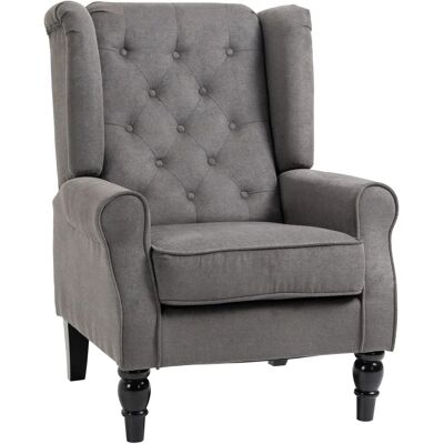 HOMCOM Sillón Individual Relajante con Tufting - Silla HOMCOM Sillón Individual Relajante con Tufting - Silla